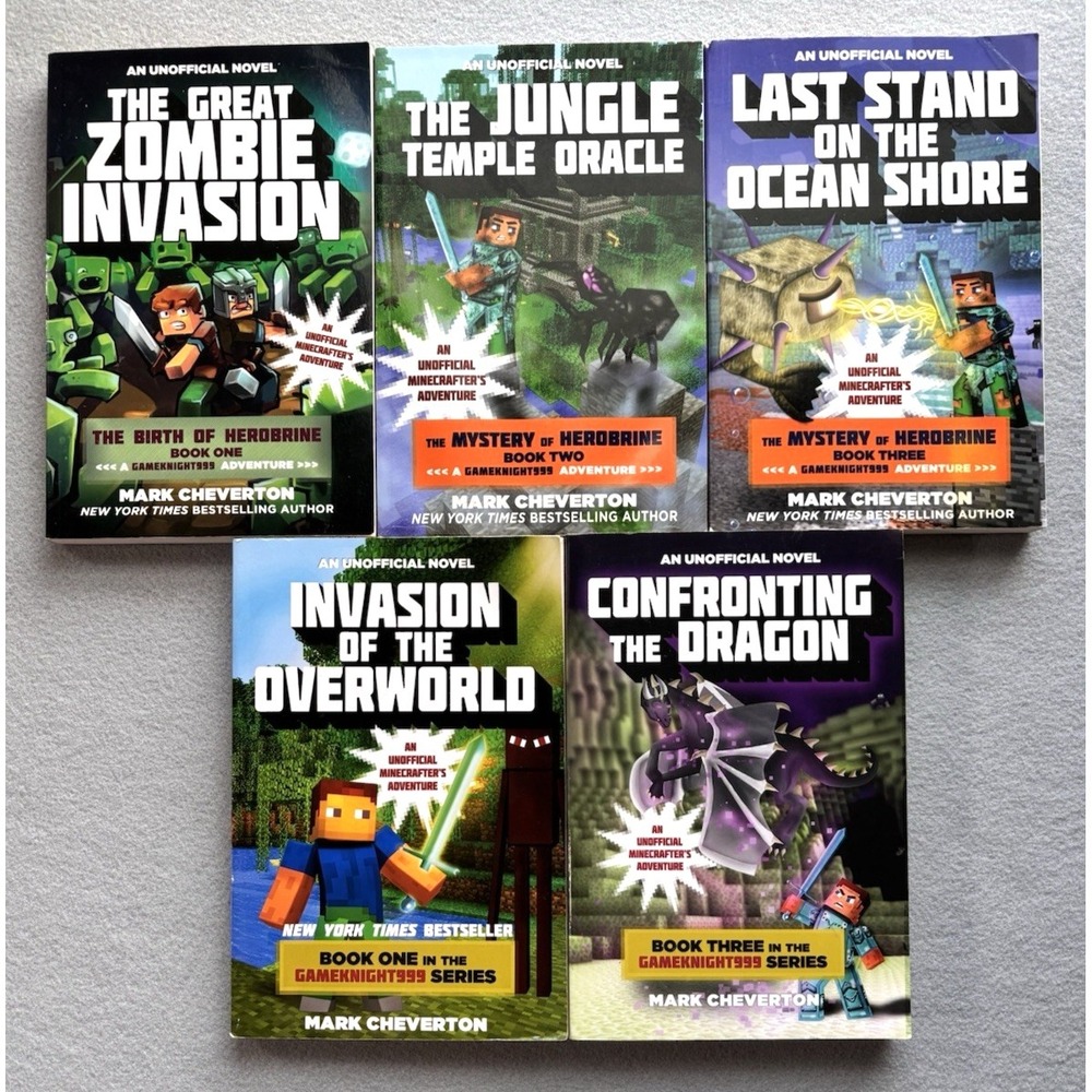 Unofficial Minecraft Books Gameknight999 Birth Mystery Herobrine Lot of 5 EUC
